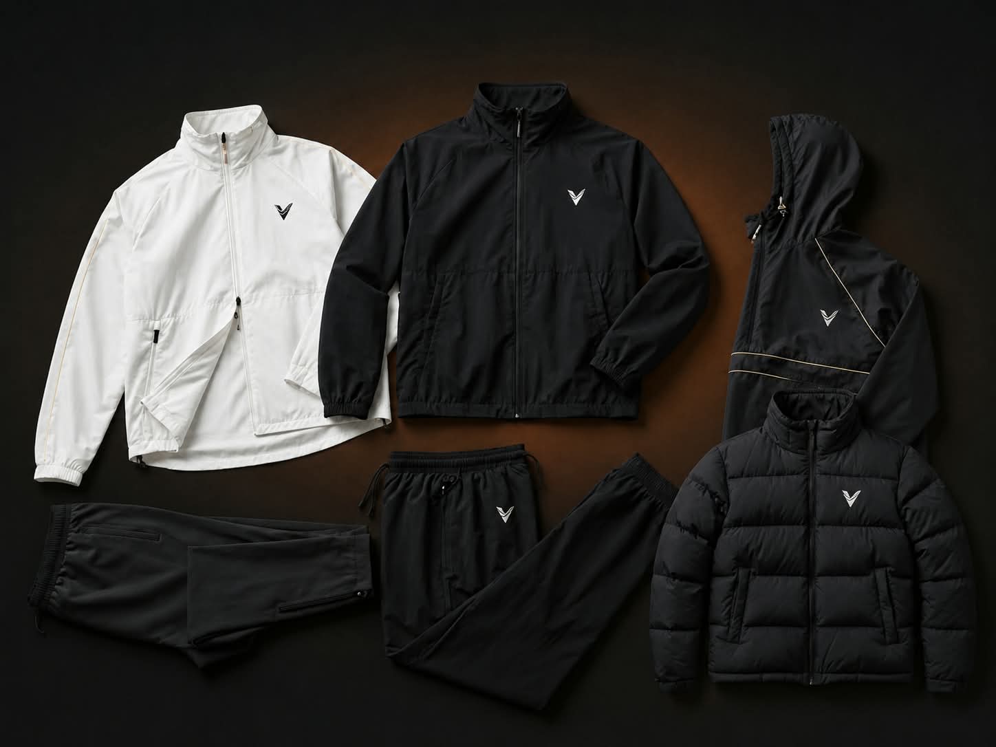 Display of athletic outerwear and jackets